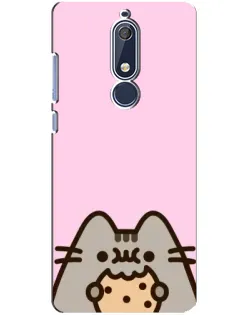 Чохол для Nokia 5.1 (2018) з картинкою «Pusheen та печиво»