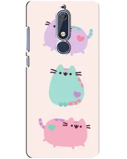 Чохол для Nokia 5.1 (2018) з картинкою «Pusheen тріо» Чохол для Nokia 5.1 (2018) з картинкою «Pusheen тріо»