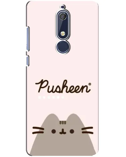 Чохол для Nokia 5.1 (2018) з картинкою «Pusheen логотип»