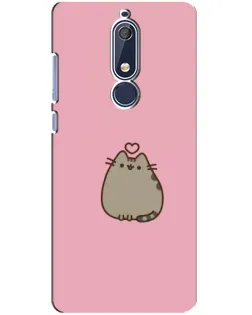Чохол для Nokia 5.1 (2018) з картинкою «Pusheen серце» Чохол для Nokia 5.1 (2018) з картинкою «Pusheen серце»