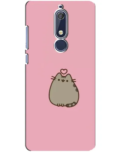 Чохол для Nokia 5.1 (2018) з картинкою «Pusheen серце»