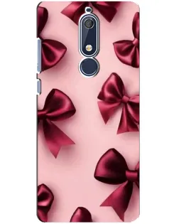 Чохол для Nokia 5.1 (2018) з картинкою «Бордовий атлас»