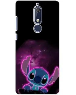 Чехол для Nokia 5.1 (2018) с картинкой «Неоновый Stitch»