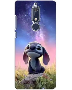 Чехол для Nokia 5.1 (2018) с картинкой «Стич на рассвете»