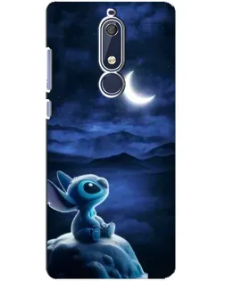 Чехол для Nokia 5.1 (2018) с картинкой «Лунная ночь Стича»