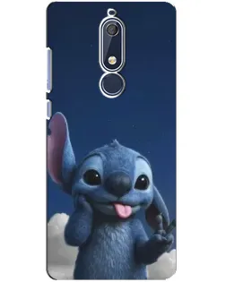 Чехол для Nokia 5.1 (2018) с картинкой «Стич в облаках»