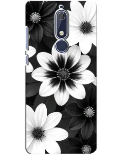 Чохол для Nokia 5.1 (2018) з картинкою «Монохромні айстри» Чохол для Nokia 5.1 (2018) з картинкою «Монохромні айстри»