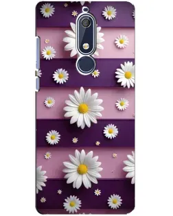 Чохол для Nokia 5.1 (2018) з картинкою «Ромашки на фіолетовому» Чохол для Nokia 5.1 (2018) з картинкою «Ромашки на фіолетовому»