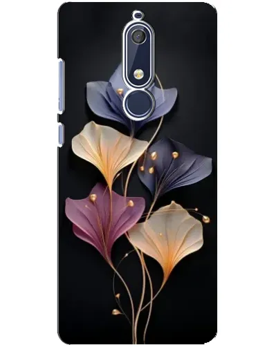 Чохол для Nokia 5.1 (2018) з картинкою «Лілові квіти грації»