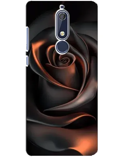 Чохол для Nokia 5.1 (2018) з картинкою «Шовкова чорна троянда»