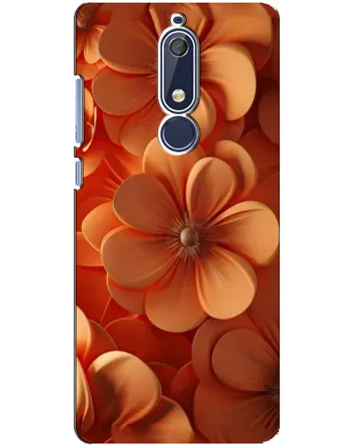 Чохол для Nokia 5.1 (2018) з картинкою «Помаранчева макро квітка»