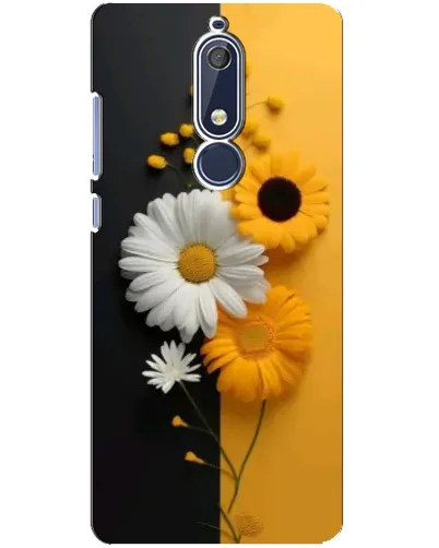 Чохол для Nokia 5.1 (2018) з картинкою «Соняшник та ромашка»