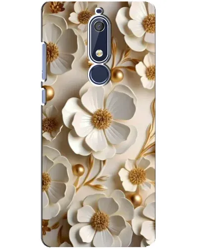 Чохол для Nokia 5.1 (2018) з картинкою «Білі паперові квіти»