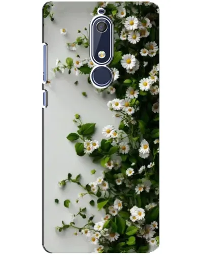 Чохол для Nokia 5.1 (2018) з картинкою «Гілка дрібних білих квітів»