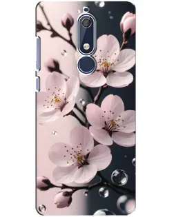 Чохол для Nokia 5.1 (2018) з картинкою «Ніжня сакура та краплі» Чохол для Nokia 5.1 (2018) з картинкою «Ніжня сакура та краплі»