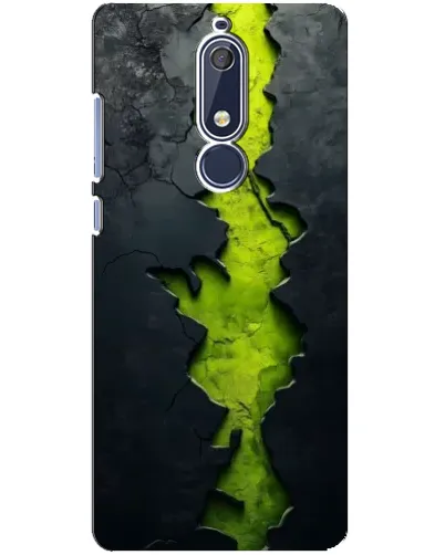Чохол для Nokia 5.1 (2018) з картинкою «Салатовий розлом скелі»