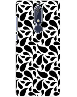 Чохол для Nokia 5.1 (2018) з картинкою «Контрастні чорні краплі»