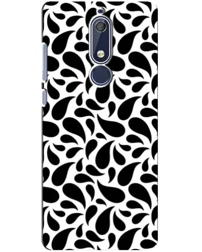 Чохол для Nokia 5.1 (2018) з картинкою «Контрастні чорні краплі»