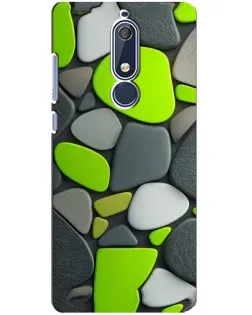 Чохол для Nokia 5.1 (2018) з картинкою «Яскрава неонова галька»