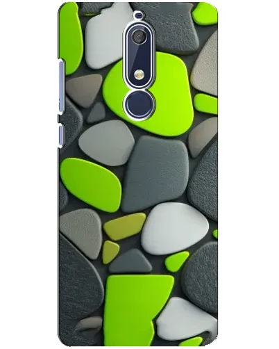 Чохол для Nokia 5.1 (2018) з картинкою «Яскрава неонова галька»