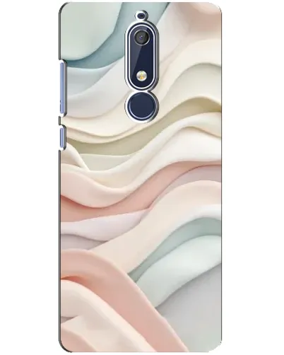 Чохол для Nokia 5.1 (2018) з картинкою «Пастельні ніжні хвилі»