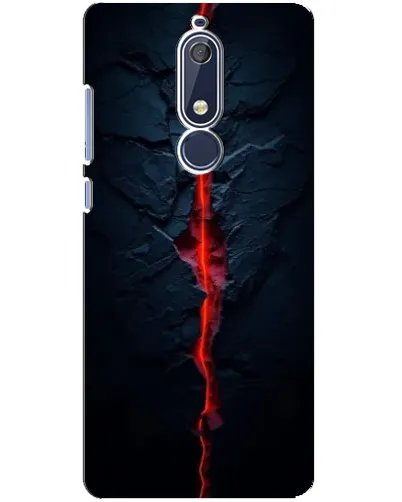Чохол для Nokia 5.1 (2018) з картинкою «Червона лавова тріщина»
