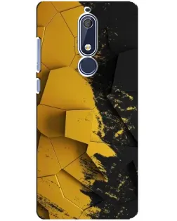 Чохол для Nokia 5.1 (2018) з картинкою «Золоті уламки геометрії»