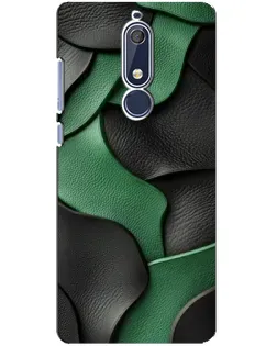 Чохол для Nokia 5.1 (2018) з картинкою «Зелені шкіряні хвилі»