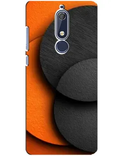 Чохол для Nokia 5.1 (2018) з картинкою «Геометрія помаранчевих кіл»