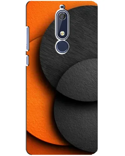 Чохол для Nokia 5.1 (2018) з картинкою «Геометрія помаранчевих кіл»