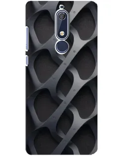 Чохол для Nokia 5.1 (2018) з картинкою «Об'ємне сіре плетіння»