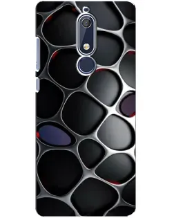 Чохол для Nokia 5.1 (2018) з картинкою «Об'ємна темна решітка»