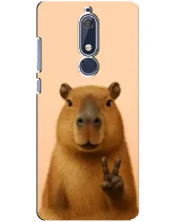 Чохол для Nokia 5.1 (2018) з картинкою «Капібара вікторія»