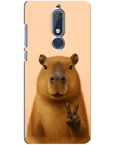 Чохол для Nokia 5.1 (2018) з картинкою «Капібара вікторія» Чохол для Nokia 5.1 (2018) з картинкою «Капібара вікторія»