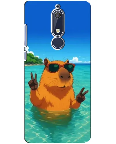 Чохол для Nokia 5.1 (2018) з картинкою «Морська капібара» Чохол для Nokia 5.1 (2018) з картинкою «Морська капібара»
