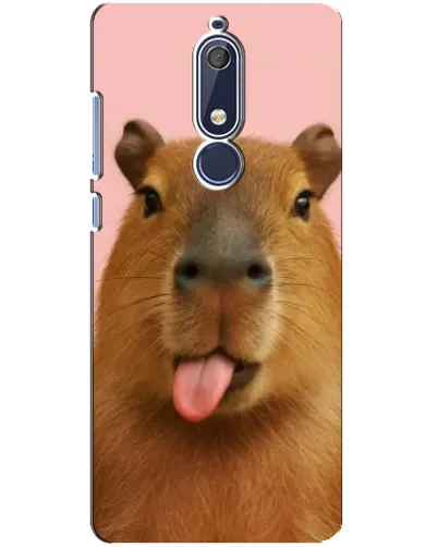 Чохол для Nokia 5.1 (2018) з картинкою «Капібара з язиком» Чохол для Nokia 5.1 (2018) з картинкою «Капібара з язиком»
