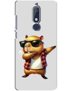 Чохол для Nokia 5.1 (2018) з картинкою «Капібара репер даб»