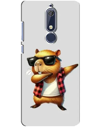 Чохол для Nokia 5.1 (2018) з картинкою «Капібара репер даб» Чохол для Nokia 5.1 (2018) з картинкою «Капібара репер даб»