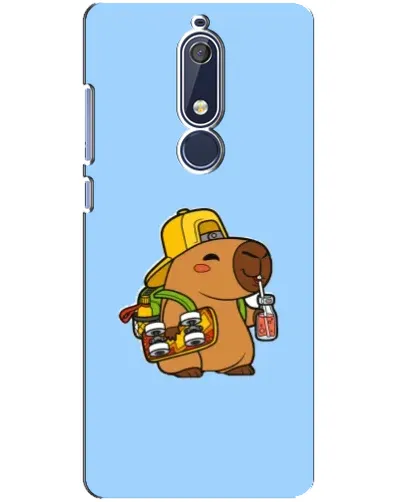 Чохол для Nokia 5.1 (2018) з картинкою «Капібара на скейті» Чохол для Nokia 5.1 (2018) з картинкою «Капібара на скейті»