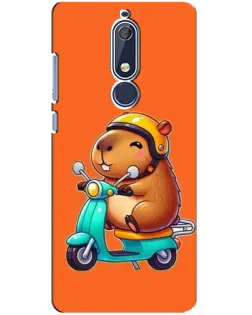 Чохол для Nokia 5.1 (2018) з картинкою «Капібара на скутері»