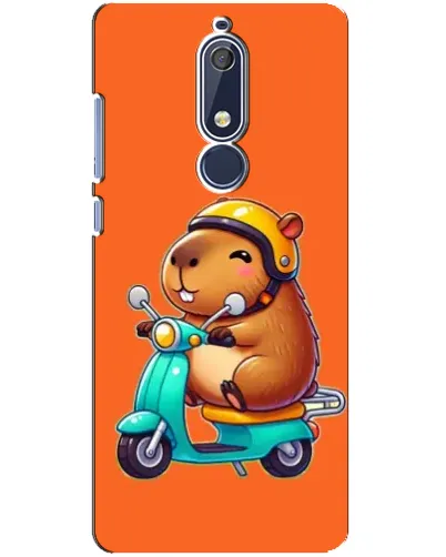 Чохол для Nokia 5.1 (2018) з картинкою «Капібара на скутері» Чохол для Nokia 5.1 (2018) з картинкою «Капібара на скутері»