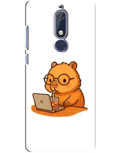 Чохол для Nokia 5.1 (2018) з картинкою «Капібара з ноутбуком» Чохол для Nokia 5.1 (2018) з картинкою «Капібара з ноутбуком»