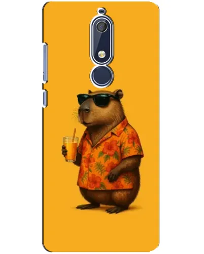 Чохол для Nokia 5.1 (2018) з картинкою «Капібара на відпочинку» Чохол для Nokia 5.1 (2018) з картинкою «Капібара на відпочинку»