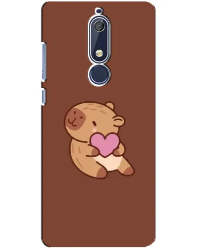 Чохол для Nokia 5.1 (2018) з картинкою «Капібара з серцем» Чохол для Nokia 5.1 (2018) з картинкою «Капібара з серцем»