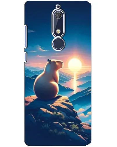 Чохол для Nokia 5.1 (2018) з картинкою «Захід сонця з капібарою» Чохол для Nokia 5.1 (2018) з картинкою «Захід сонця з капібарою»