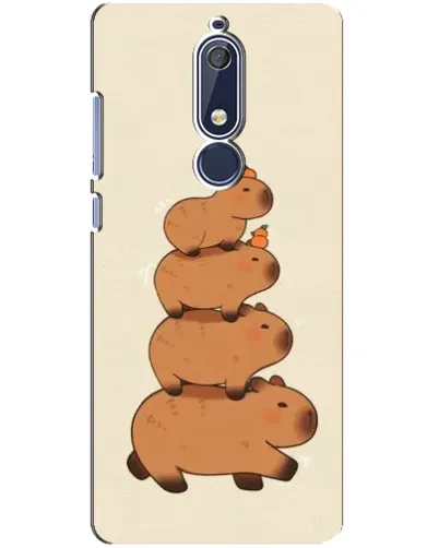 Чохол для Nokia 5.1 (2018) з картинкою «Вежа з капібар» Чохол для Nokia 5.1 (2018) з картинкою «Вежа з капібар»
