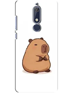 Чохол для Nokia 5.1 (2018) з картинкою «Товстенька капібара»