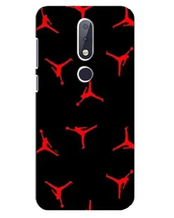 Чехол для Nokia 6.1 Plus с картинкой «Jordan Red Pattern» Чехол для Nokia 6.1 Plus с картинкой «Jordan Red Pattern»
