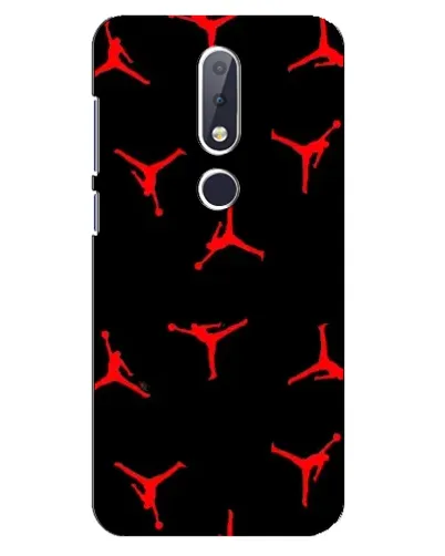 Чехол для Nokia 6.1 Plus с картинкой «Jordan Red Pattern» Чехол для Nokia 6.1 Plus с картинкой «Jordan Red Pattern»