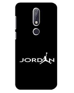 Чехол для Nokia 6.1 Plus с картинкой «Jordan White Logo»